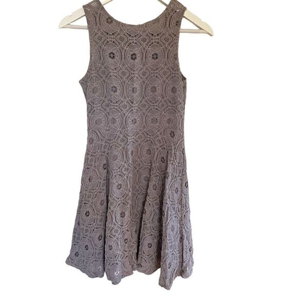 Altar’d State Taupe Applique Lace Dress – Small – Boho Romantic, Knee Length - Picture 1 of 8